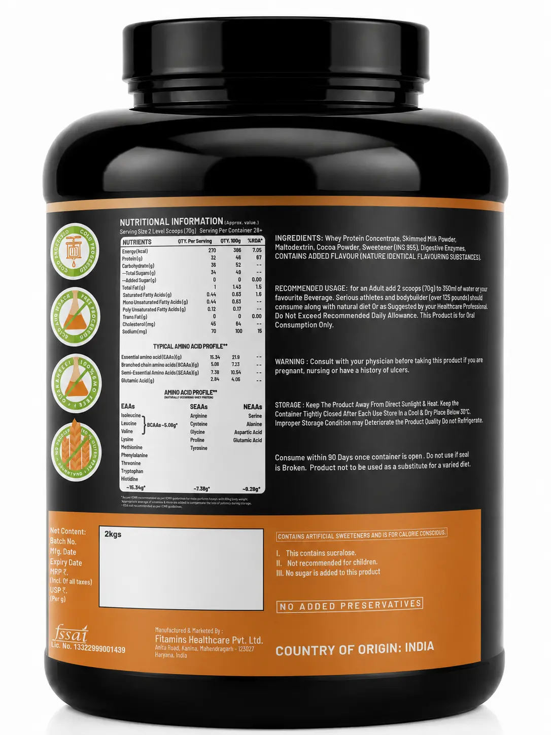 Anabolic Whey Protein | 32g Protein Per Serving | 2kg - Image 2